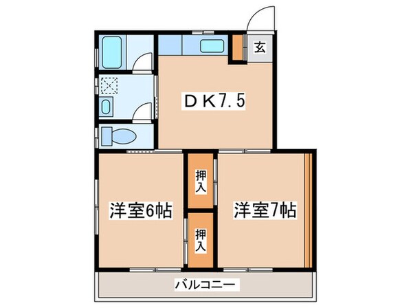 サンハイツ１の物件間取画像